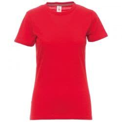 Дамска работна тениска PAYPER SUNSET червена