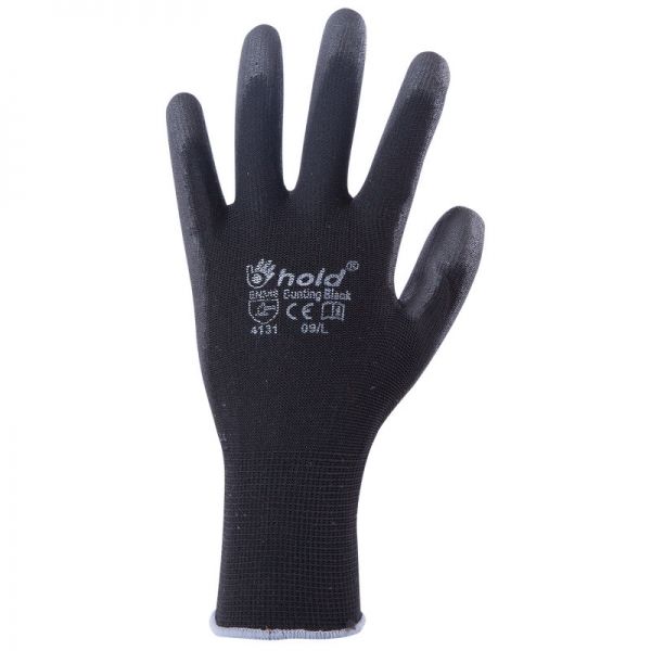 Работни ръкавици топени в полиуретан BUNTING BLACK
