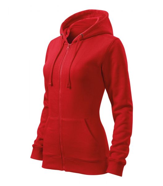 Дамски суитшърт с цип Trendy Zipper411 червен Дамски суитшърт с цип Trendy Zipper411 червен