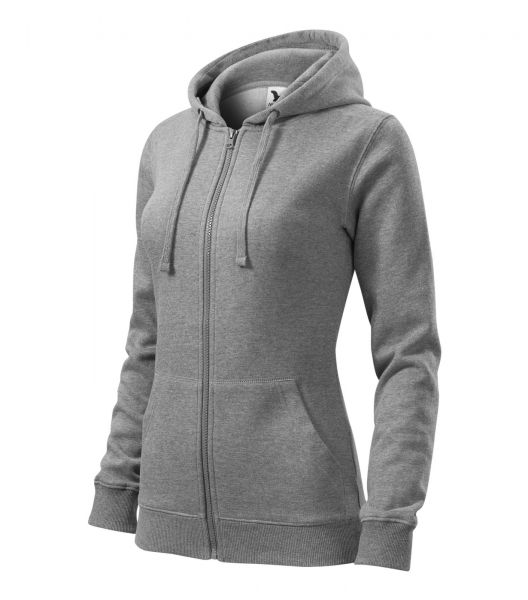 Дамски суитшърт с цип Trendy Zipper411 тъмно сив меландж Дамски суитшърт с цип Trendy Zipper411 тъмно сив меландж