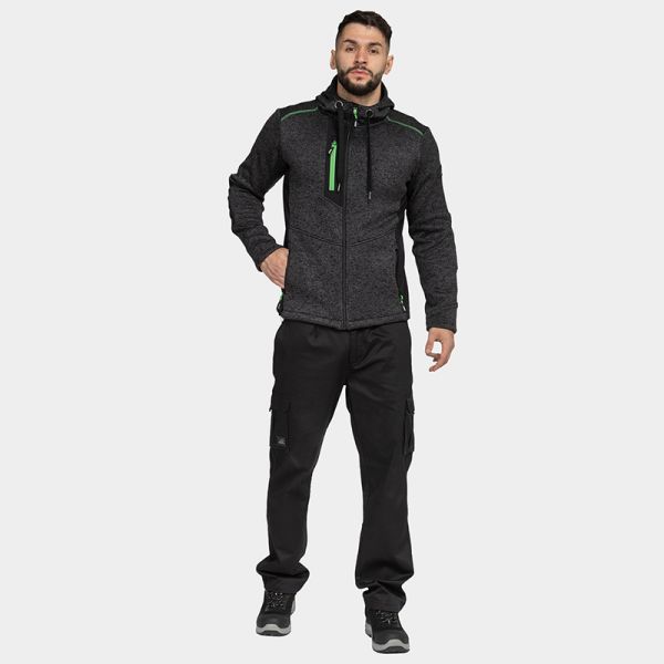 Работен комплект суитшърт Nord с панталон Prime сив/черен Работен комплект суитшърт Nord с панталон Prime сив/черен