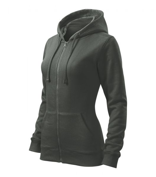 Дамски суитшърт с цип Trendy Zipper411 графит Дамски суитшърт с цип Trendy Zipper411 графит