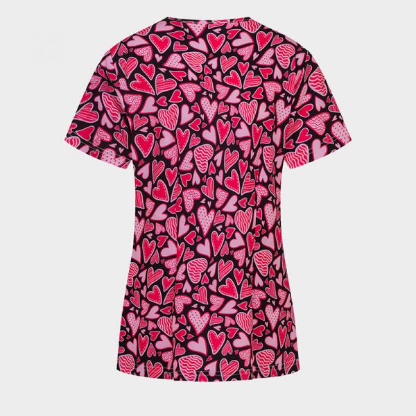 Медицинска туника ISABELLA принт Pink Hearts Медицинска туника ISABELLA принт Pink Hearts