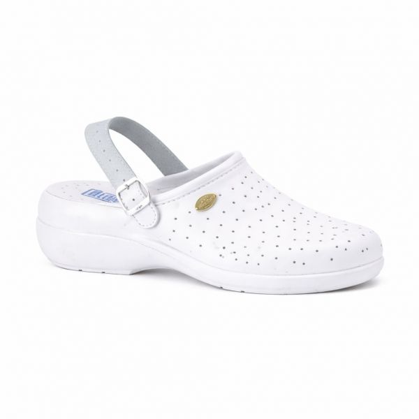 Дамско работно сабо STRAP WHITE с каишка Дамско работно сабо STRAP WHITE с каишка