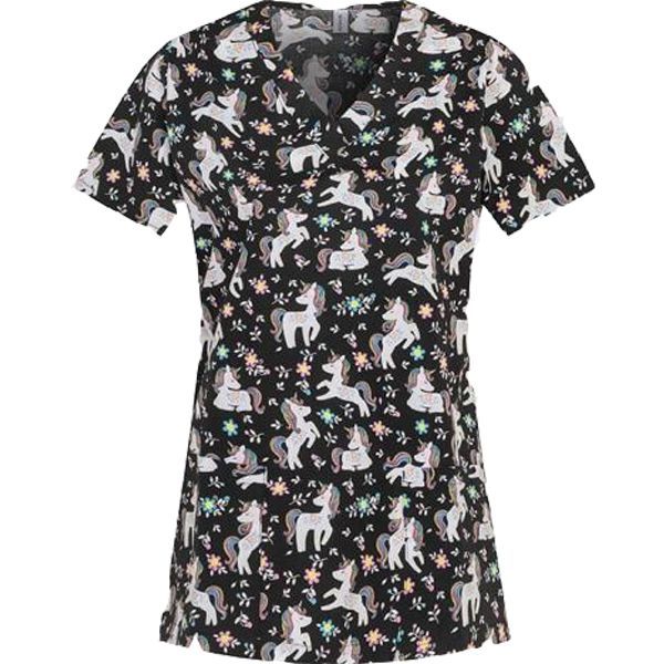 Медицински комплект Bambina Unicorns туника и Barisa черен панталон Медицински комплект Bambina Unicorns туника и Barisa черен панталон