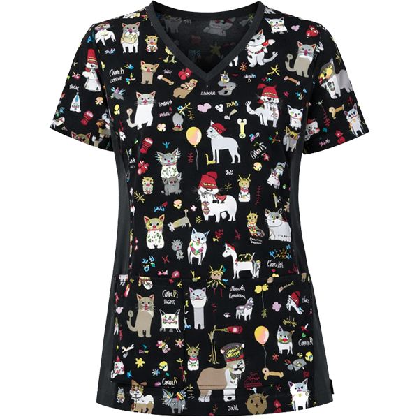 Медицинска туника BASICS 384PR - FPY принт Fancy Party Медицинска туника BASICS 384PR - FPY принт Fancy Party