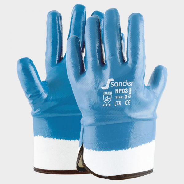 Ръкавици изцяло потопени в нитрил SANDER Ръкавици изцяло потопени в нитрил SANDER