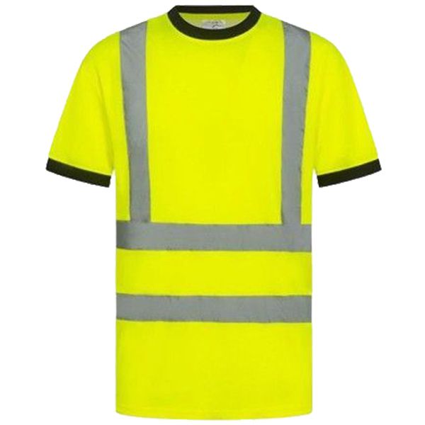 Светлоотразителна тениска STAR Жълт цвят Светлоотразителна тениска STAR Жълт цвят