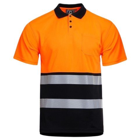 Сигнална тениска с яка PRISMA HV ORANGE/BLACK Сигнална тениска с яка PRISMA HV ORANGE/BLACK