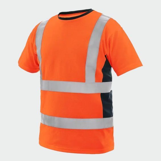 Светлоотразителна работна тениска EXETER оранжева Светлоотразителна работна тениска EXETER оранжева