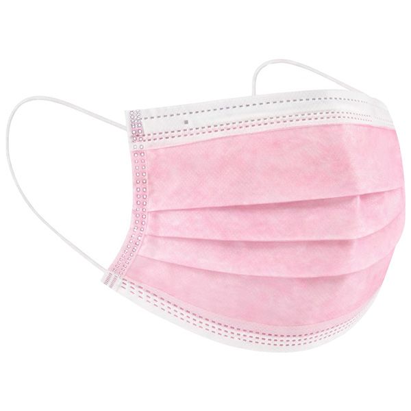 Трислойна маска за еднократна употреба OXYGEN розови Трислойна маска за еднократна употреба OXYGEN розови