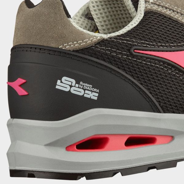 Работни обувки DIADORA RUN A.BOX LOW S1PS FO SR ESD сиви/черни/розови Работни обувки DIADORA RUN A.BOX LOW S1PS FO SR ESD сиви/черни/розови