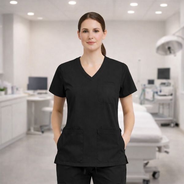 Медицинска туника TP3002 черна Медицинска туника TP3002 черна