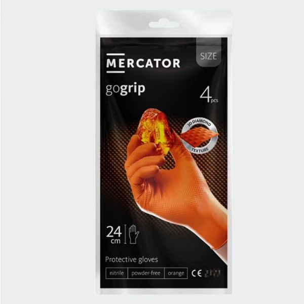 Еднократни нитрилни ръкавици GOGRIP оранжеви 4бр. Еднократни нитрилни ръкавици GOGRIP оранжеви 4бр.