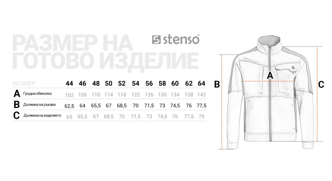 Работен комплект Melbourne stretch яке и полугащеризон син Работен комплект Melbourne stretch яке и полугащеризон син