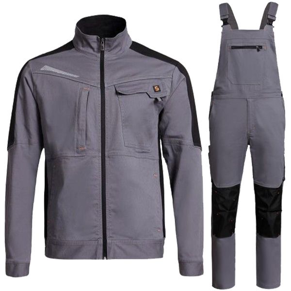 Работен комплект Melbourne stretch яке и полугащеризон сив Работен комплект Melbourne stretch яке и полугащеризон сив