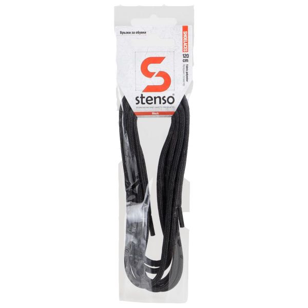 Връзки за обувки STENSO BLACK 140см Връзки за обувки STENSO BLACK 140см