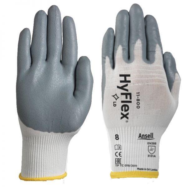 Нитрилни ръкавици Ansell HyFlex 11-800 Бял цвят Нитрилни ръкавици Ansell HyFlex 11-800 Бял цвят