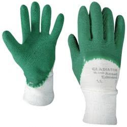 Ръкавици топени в каучук GLADIATOR зелени