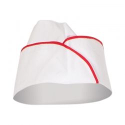 Готварска шапка PILOTKA бяло/червено