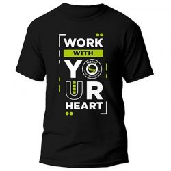 Работна тениска с лого PAYPER SUNSET BLACK/GREEN