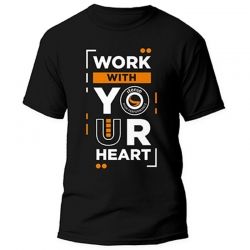 Работна тениска с лого PAYPER SUNSET BLACK/ORANGE