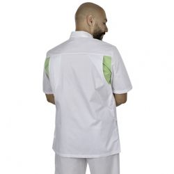 Работна медицинска туника MASSIMO бяла/зелено