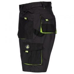 Къс мъжки работен панталон EMERTON сив/зелен