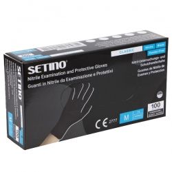 SETINO NITRILE BLACK Еднократни ръкавици от нитрил