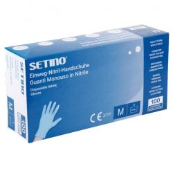 SETINO NITRILE BLUE PREMIUM Еднократни ръкавици от нитрил