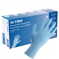 SETINO NITRILE BLUE PREMIUM Еднократни ръкавици от нитрил