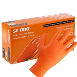 SETINO NITRILE ORANGE Еднократни ръкавици от нитрил