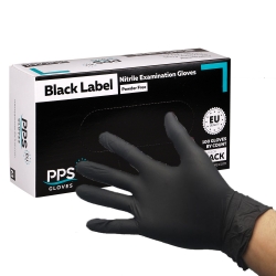 PPS NITRILE BLACK PF 5.5G Нитрилни ръкавици без пудра, черен, 100бр/кут.