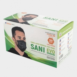 SANI EVO BLACK-CN99 - TYPE IIR - 50 бр. Медицинска маска