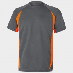 Двуцветна тениска VELILLA GREY/ORANGE