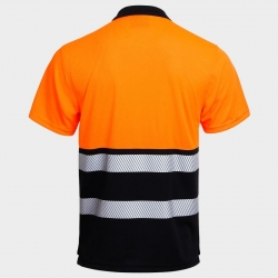 Сигнална тениска с яка PRISMA HV ORANGE/BLACK