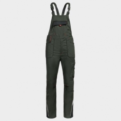 Работен полугащеризон PRISMA LIGHT STRETCH OLIVE/BLACK