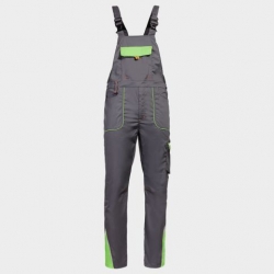 Работен полугащеризон PRISMA LIGHT STRETCH GREY/GREEN