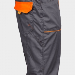 Работен полугащеризон PRISMA LIGHT STRETCH GREY/ORANGE