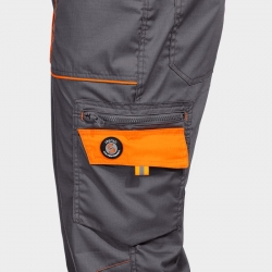 Работен полугащеризон PRISMA LIGHT STRETCH GREY/ORANGE