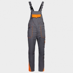 Работен полугащеризон PRISMA LIGHT STRETCH GREY/ORANGE
