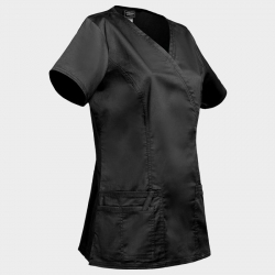 Дамска медицинска туника CHEROKEE WRAP BLACK WWE4728