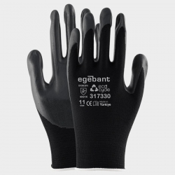 Ръкавици от еко трико топени в нитрил EGEBANT SANFOAM BLACK