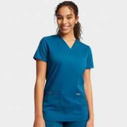 Дамска медицинска туника CHEROKEE V-NECK CARIBBEAN BLUE WWE620