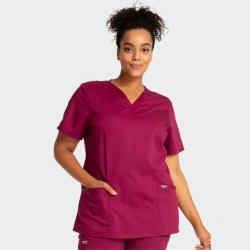 Дамска медицинска туника CHEROKEE V-NECK BURGUNDY WWE620