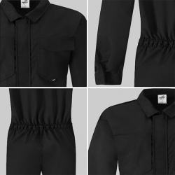 Летен работен цял гащеризон BRAVO Overall черен цвят