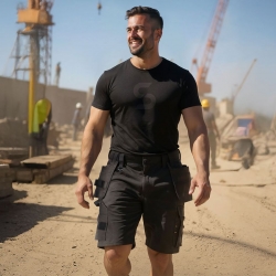 Работен къс панталон TASK черен