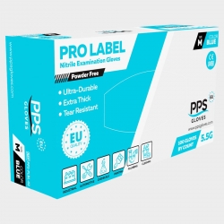 PPS NITRILE BLUE PF 5.5G Нитрилни ръкавици без пудра, сини, 100бр/кут.