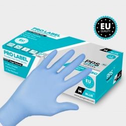 PPS NITRILE BLUE PF 5.5G Нитрилни ръкавици без пудра, сини, 100бр/кут.