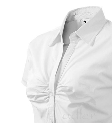 Дамска риза с къс ръкав Chic214 бяла